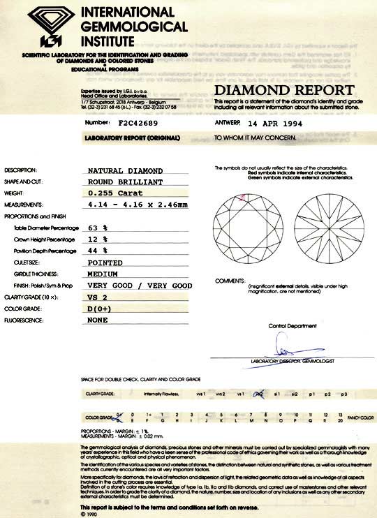 Foto 9 - Diamant 0,255ct Brillant IGI River D VS2, VG VG, D5991
