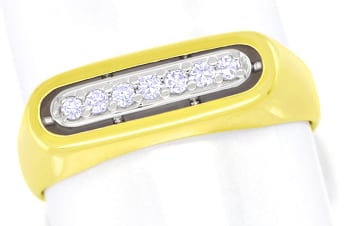 Foto 1 - Stilvoller Damenring 0,1ct Diamanten 14K Gold, S5797