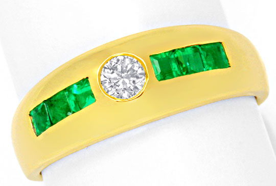 Foto 2 - Brillant Bandring Super Smaragd Carrees 18K Gold, S6770