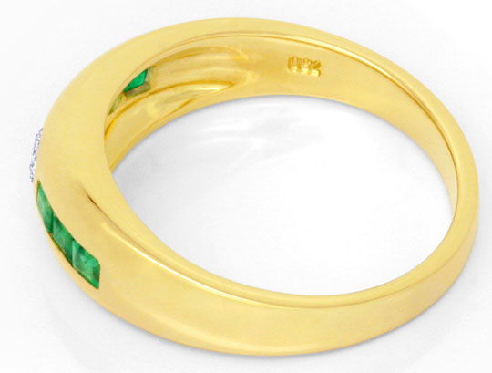 Foto 3 - Brillant Bandring Super Smaragd Carrees 18K Gold, S6770